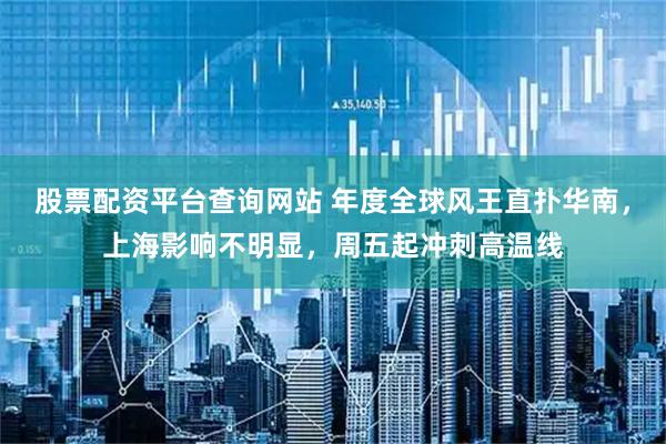 股票配资平台查询网站 年度全球风王直扑华南，上海影响不明显，周五起冲刺高温线